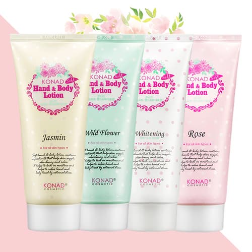 Konad Бие гарын сарнайтай тос 180мл /Soft Hand & Body Lotion - Rose/