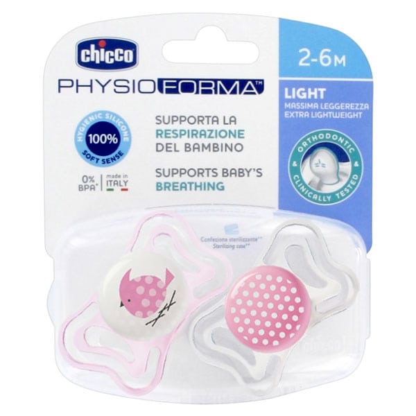 Chicco Соска силикон 2-6m №2 охин Physio light