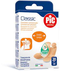 Pic Шархны лент классик антибактериал 19/72мм №20 /Plasters Classic Antibacter/